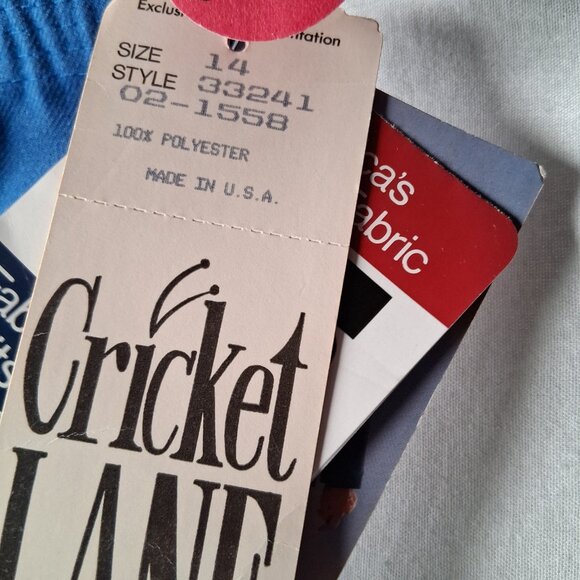 Cricket Lane Comfort Motion Skirt Size 14 Blue Elastic Midi Vintage 1980s NOS - Picture 11 of 15